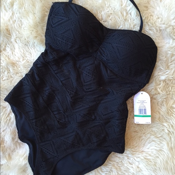 Jessica Simpson black one piece swimsuit