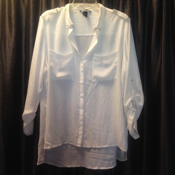 New sheer white & gold blouse