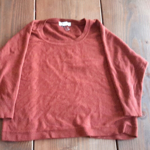 Rust red cropped sweater