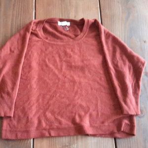 Rust red cropped sweater