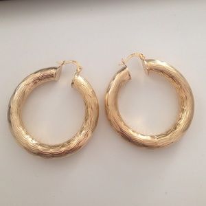 18k gold filled thick earring