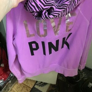 Zebra hoodie zip up from pink