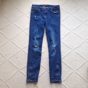 Zara ripped Capri jeans