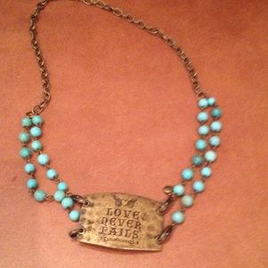 Turquoise beaded necklace