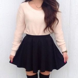 Black skater skirt