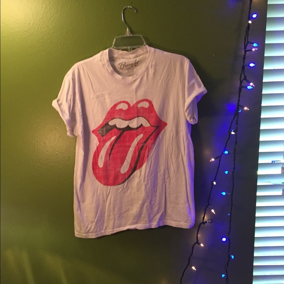 Rolling Stones white tshirt