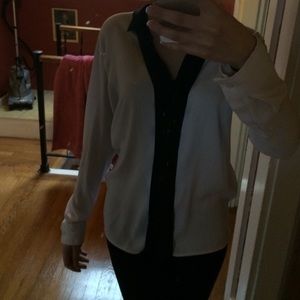 Black and white Ann Taylor blouse