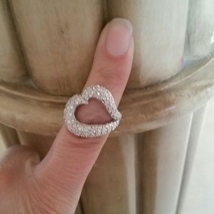 Park Lane Silver open heart ring