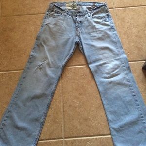 Ripped Light Hollister Men Jeans