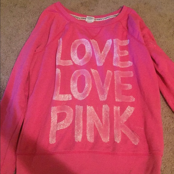 Victoria secret pink pull over hoodie pink