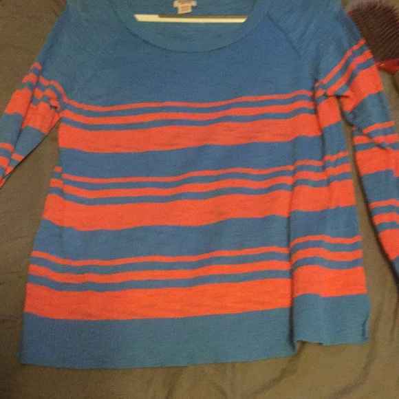 Red and blue striped sweater