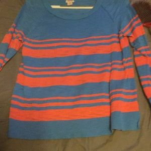 Red and blue striped sweater