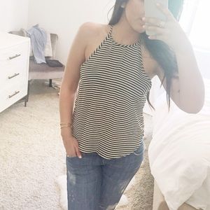⭕️sold ❌Striped halter tank