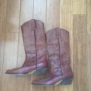 Brown Steve Madden cowboy boots