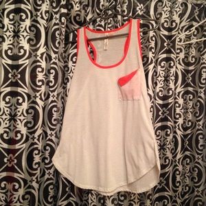 Cream and neon orange racerback ✨Final Reduction✨