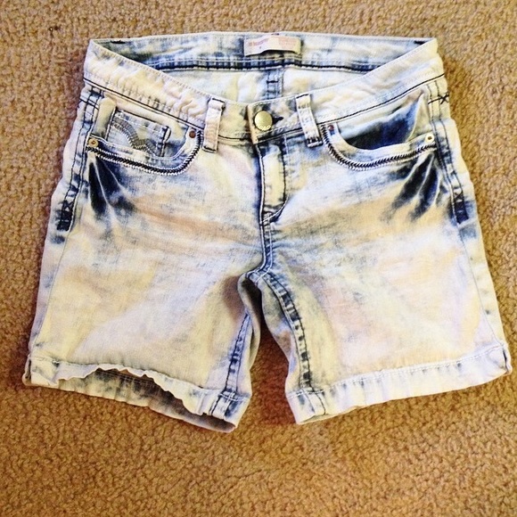 stone wash shorts