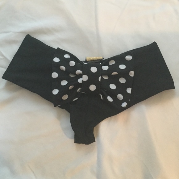 Lolli Swimwear- Black Bow bottoms