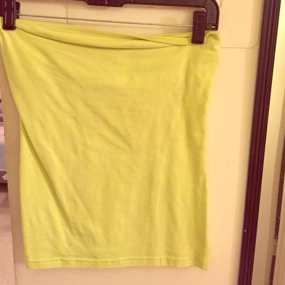 Tops Lime Green Tube Top Poshmark