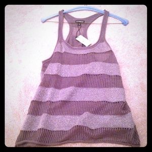 Express grey and silver racer back tank