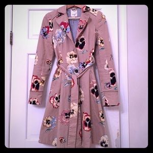 Floral trenchcoat