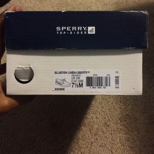 Bluefish linen/liberty sperrys!