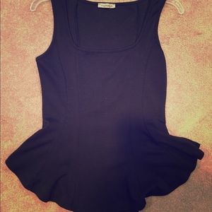 Black Peplum Top