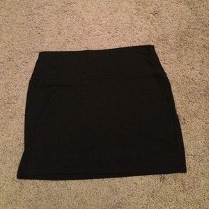 Black mini skirt