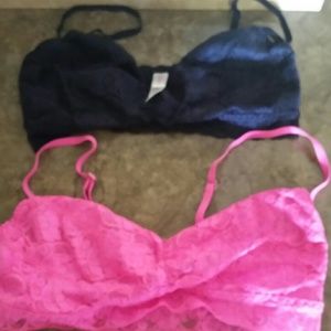 2 lace cami bras