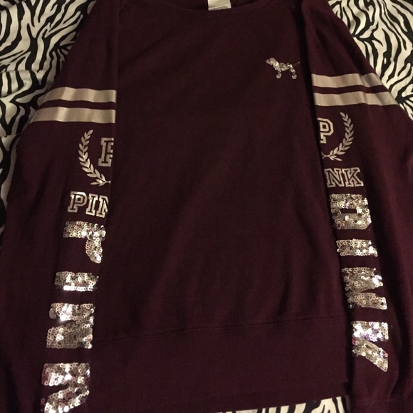 VS PINK Maroon crewneck
