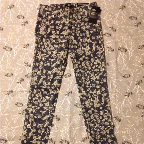 H&M Floral Jeans - Picture 1 of 3