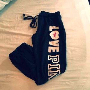 Vs pink sweatpants xs