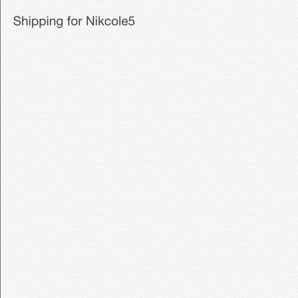 Shipping for nikcole5