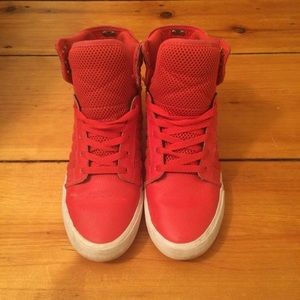 Red Supra Hightops (women's)