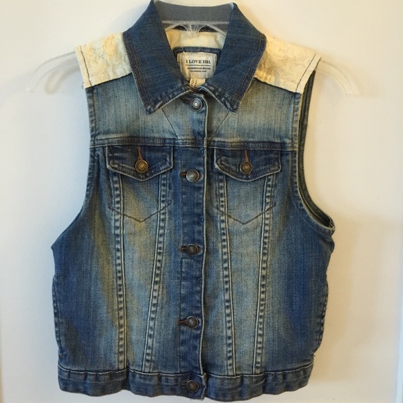 H81 Denim Vest w/ Lace