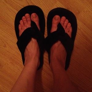 Plush slipper flip flop