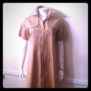 Brooks brothers modern classic safari shirt dress