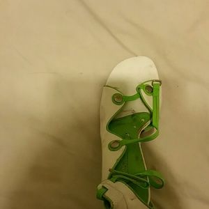 Shoes white and green