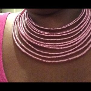 Mauve Tribal Handmade Necklace