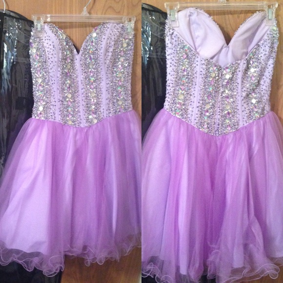 Short Purple Prom Dress 💜 - Picture 2 of 4