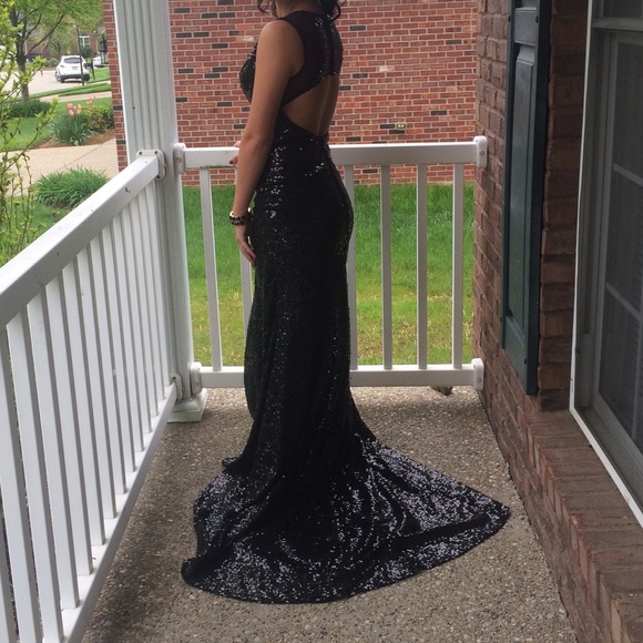 Black prom dress.
