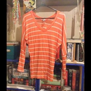 Orange w white stripes shirt from Charlotte Russe