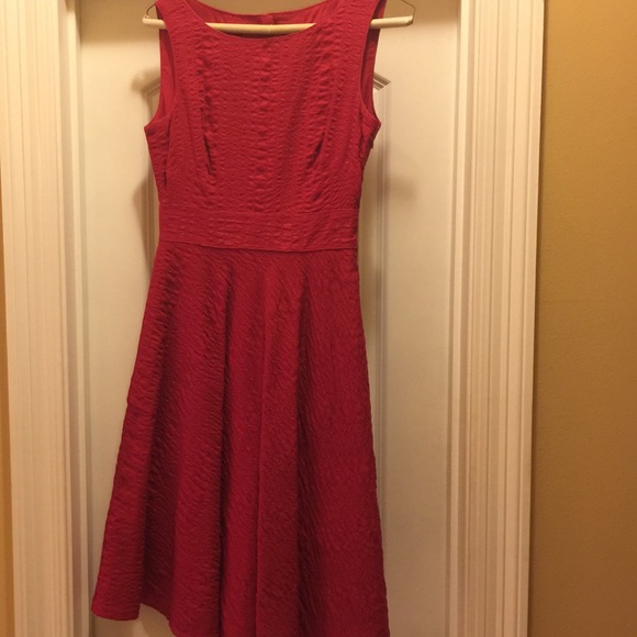 J Crew Red fit and flare dress
