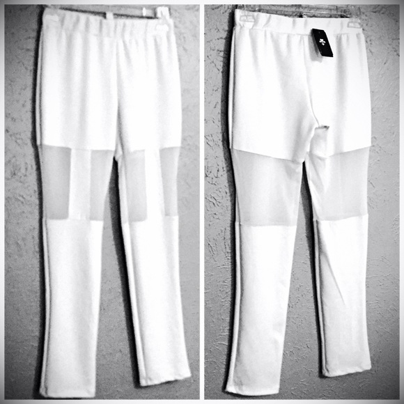 Mesh Panel legging 💖NWT - white