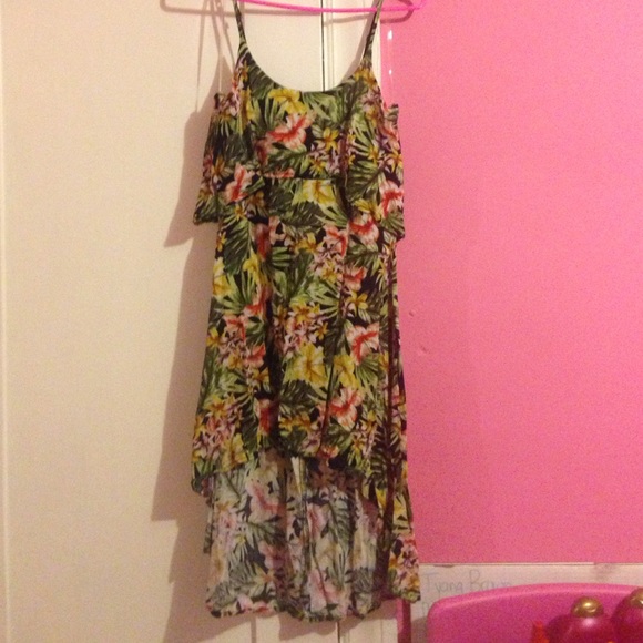 Tropical Printed Hi Low Dress - Picture 1 of 1