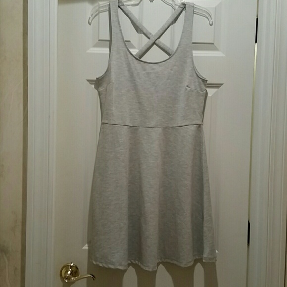 Heather grey "skater" style dress