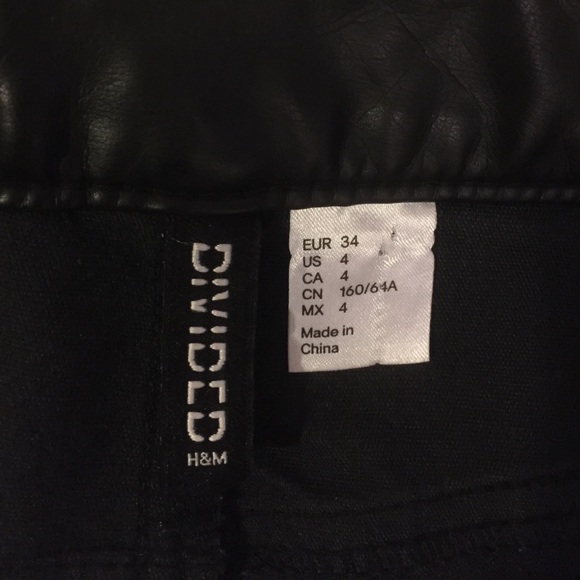 Black Faux Leather High Waisted Shorts - Picture 3 of 3