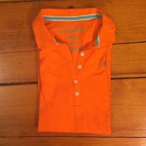 Orange polo shirt