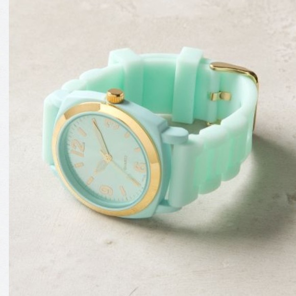 Anthropologie Jewelry - Mint gummy watch