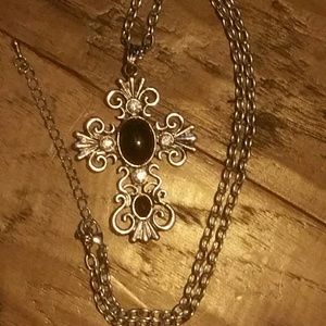 SLIVER Southwest Cross necklace adjustable