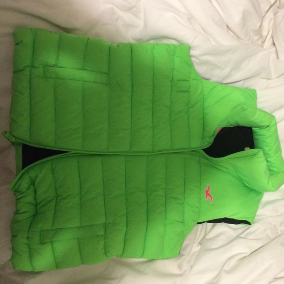Bright green vest